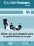 Mayo 2008. núm.89. Efectos del nivel educativo sobre las probabilidades de empleo